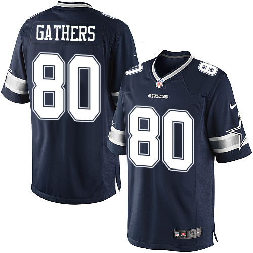 Men's Limited Rico Gathers Nike Jersey Navy Blue Home - #80 NFL Dallas Cowboys